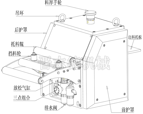 氣動(dòng)NC送料機(jī)結(jié)構(gòu)示意圖